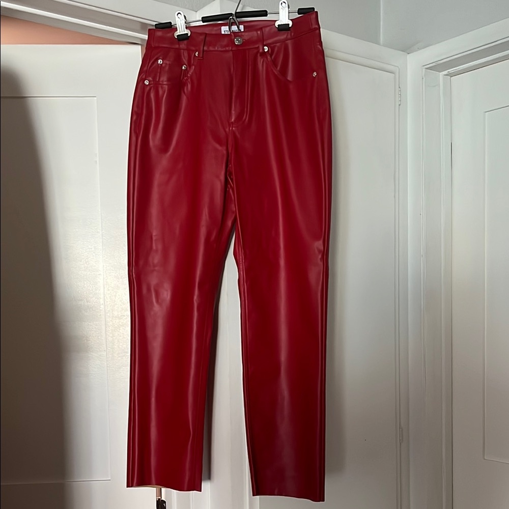 Faux Leather Pants RED ❤️